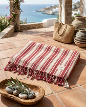 Load image into Gallery viewer, Ray Turkish Towel | Red
