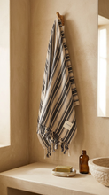 Load image into Gallery viewer, Ray Turkish Towel | Black
